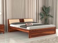 Solid Sheesham Wood King Size Cot Without Storage - 12 Months Warranty -Comfortable Bed for Bedroom(King, Liam Non Storage)