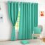 Story@Home 100% True Blackout Door Curtains 7 Feet Long Set of 1 | Plain Design | Room Darkening Curtain | Thermal Insulated Curtains for Living Room, Bedroom | (116 x 215 cm, Mint Green)