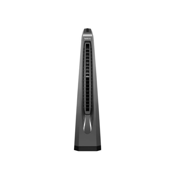 Symphony Surround Bladeless Tower Fan for Room & Office | High-Speed with Swivel Action & Simple Knob Control | Low Power Consumption | 1 Year Warranty | Grey