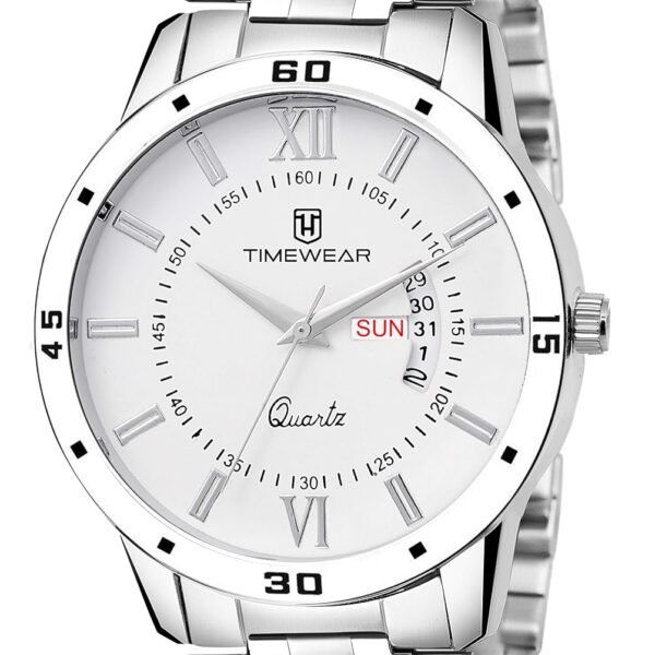TIMEWEAR Analog Day Date Functioning Stainless Steel Chain Watch for Men