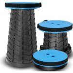 TORIOX Retractable Folding Stools Sturdy Portable Lightweight Compact Plastic Stool Outdoor Travel Camping Fishing Garden Folding Stool