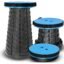 TORIOX Retractable Folding Stools Sturdy Portable Lightweight Compact Plastic Stool Outdoor Travel Camping Fishing Garden Folding Stool