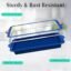 To encounter Silicone Baking Pans Set, 4 Pieces Nonstick Bakeware Set with Baking Pans, Baking Sheets, Cookie Sheets, Cake Pan with Metal Reinforced Frame More Strength, Dark Blue with Orange Grips
