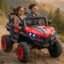 Toyzone Velocity Electric Jeep (Red) | 12V Rechargeable Ride on with 8Ah Battery | Music Player with BT, USB & AUX | Smooth Acceleration | 6M Battery Warranty | Age 3-12 Years, Upto 50 kg