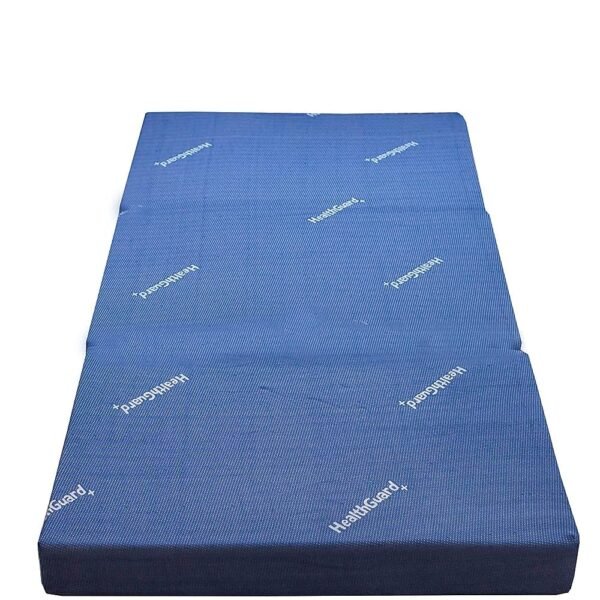 Tri-Fold 5 Inch Single Bed Size, 3 Fold Medium Firm Orthopedic Travelling Mattress - Blue (72X30X5, Single Size), Foam