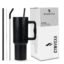 Tumbler with lid and Straw 1200ML Cup Stainless Steel Vacuum Insulated Tumbler for Water, Iced Tea or Coffee 1.2L Office Gym Travelling (40-Oz-Leapard Black)