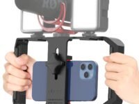 ULANZI U Rig Pro Smartphone Video Rig, Filmmaking Case, Phone Video Stabilizer Grip Tripod Mount for Videomaker Film-Maker Video-Grapher for iPhone Xs Xs Max Xr iPhone X 8 Plus Samsung, Black