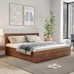 Wakefit Bed | King (78 X 72) Engineered Wood Bed with Storage, 1 Year Warranty | - Taurus - Columbian Walnut