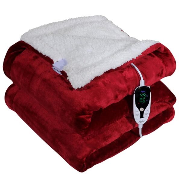 Warmland® BIS Certified ISI Mark Approved Platinum Range Digital Electric Bed Warmer/Blanket/Throw|60"X60" - Double| |1 to 12 Hr Auto/Manual Cutoff | Digital Display Temp Control| 5 Year Warranty