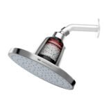 WaterScience CLEO Rain Shower Filter for Hard Water | Water Softener for Bathroom | 20.32 cm (8”) Chrome Shower Head without Shower Arm - CLEO SFR-923