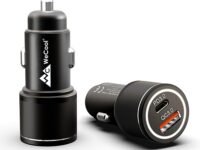 WeCool CH3 68W Car Charger Fast Charging with Dual Output, Type C Car Charger PD 3.0 and Qualcomm Certified QC 3.0,Compatible Car Mobile Charger with Android & iPhone, iPad,and Other USB Devices