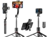 WeCool S6L Selfie Stick with Light in 6 Shade (3Colors 2Tones), 7 Section Telescopic Pole Extends to 44inch/112cm with Detachable Mobile Holder, Perfect Light Stick for Nightout Vlogging & Photos