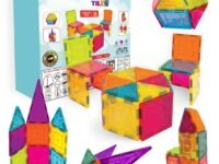 Wembley Magnetic Tiles for Kids|Magnetic Building Blocks for Kids 3 4 5 6 7 8 Yrs|Constructing&Creative Learning Educational Brain Toys|STEM Learning Kit Magnetic Toys (16 Pcs),Multicolor