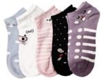 Women's Ankle Socks for Casual & Sports Multicolor Odour Free Fancy Multi design Socks Pack