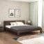 Wooden King Size Bed Without Storage | Wooden Double Bed Cot Bed for Bedroom Furniture | Palang Double Bed for Hotels | Sheesham Wood | Walnut