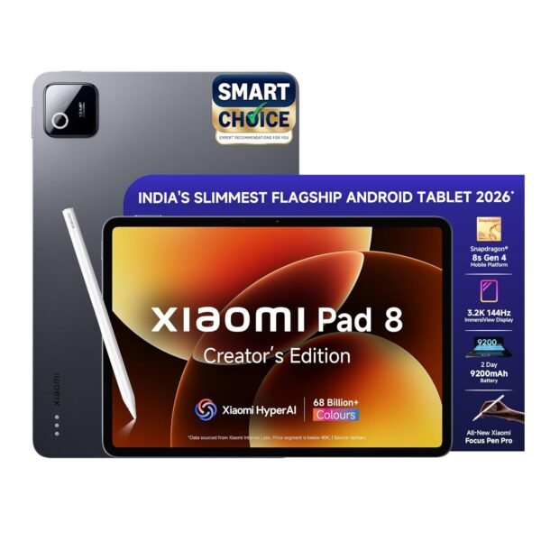XIAOMI Pad 8 Creator's Edition with Focus Pen Pro [Smartchoice] Flagship Snapdragon 8s Gen 4 |11.2" 3.2K | 12GB, 256GB | Ultra Slim Metal Design | 9200mAh Battery HyperAI | Wi-Fi 7 | Graphite Grey