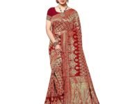 Yashika Women's Trendy Banarasi Kanjivaram Navy Color Art Silk Saree with Blouse Material