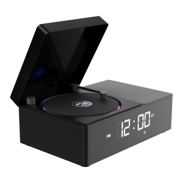 Zebronics 10W Portable Bluetooth v6.0 Speaker, Dual 5.2cm Drivers, 9hr Backup, Retro CD Design, 6 Ambient Sound Effects, TWS Support, Passive Radiator, Built-in Clock, Alarm & Call Function (Echospin)