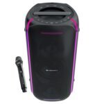 Zebronics Portable Bluetooth Speaker, 90W, Upto 6 Hours Playback, Dual Full-Range Drivers, Karaoke, TWS, BT v5.3, USB, AUX, RGB, Deep Bass, Wireless Mic with Display, Type-C Charge (Party Fyre 100)