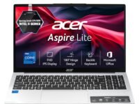 acer Aspire Lite 13th Gen, Intel Core i7-13620H, Office 2024 + M365 Basic, 16GB RAM/512GB SSD, 39.62cm 15.6" FHD IPS Display, Win 11 Home, Pure Silver, 1.7kg,AL15-52H, Backlit kB, Thin & Light Laptop
