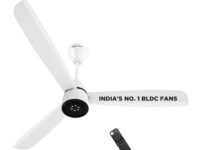 atomberg Renesa Enzel 1200mm BLDC Ceiling Fan with Remote | 5 star | Advance Air+ Technology | LED Speed Indicator | Low Noise | Sleek Design | Power Saving | 3 Year Warranty | Gloss White