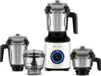 atomberg Zenova Mixer Grinder with Unique Coarse Mode | Advanced Safety Features | 4 Jars including Unique Chopper Jar with Hands Free Operation (Pearl White), Medium