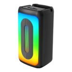 pTron Fusion Play Portable 34W Bluetooth Speaker w/Immersive Sound, Vivid RGB Lights, Party Speaker w/ 7 Hrs Playtime, BT5.3/Aux/TF Card/USB Playback, 6.5mm Karaoke Mic Port, Type-C Charging (Black)