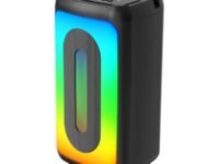 pTron Fusion Play Portable 34W Bluetooth Speaker w/Immersive Sound, Vivid RGB Lights, Party Speaker w/ 7 Hrs Playtime, BT5.3/Aux/TF Card/USB Playback, 6.5mm Karaoke Mic Port, Type-C Charging (Black)