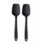 we3 Multi Purpose Heat Resistance Silicone Spatula Turner Non-Stick Silicone Kitchen Tools FDA Approved Piece of 2 Black|Spatula Spoon XL 27cm