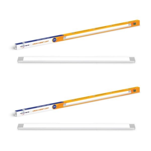 wipro Garnet 10W LED Linear Cabinet Light | 2Ft | Warmwhite (2700K) | Bright & Slim Aluminium base Tubelight | 17mm Width, 8mm Height | Under Cabinet Light for Wardrobe,Kitchen Shelf | Pack of 2
