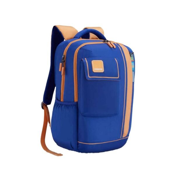 American Tourister Sest 3.0 Style 02 | 30L Backpack | School Bag | 3 Compartments | School Backpack for Girls and Boys | Spacious Interiors | Blue | 1 Yr Global Warranty