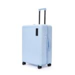 MOKOBARA Transit Check-in Large Luggage Trolley Bag-74cm(100L),Lightweight Polycarbonate Hardshell,360° 8 Silent Wheels,One Push TSA Lock,Premium Zipper,Suitcase for 15+ Day Travel,Blue(Shy Blue)