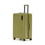MOKOBARA Transit Check-in Large Luggage Trolley Bag-74cm(100L),Lightweight Polycarbonate Hardshell,360° 8 Silent Wheels,One Push TSA Lock,Premium Zipper,Suitcase for 15+ Day Travel,Olive(So Matcha)