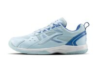 Hundred Raze Badminton Shoes (Non Marking) | Also Perfect for Squash, Table Tennis, & Indoor Sports | Lightweight & Durable | X-Cushion, Active Grip Sole (Lt Blue/Blue ; 1 UK)