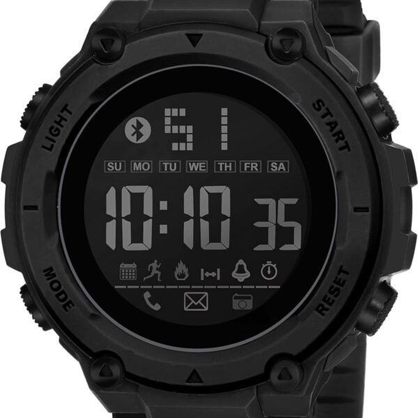 Shocknshop Digital Sports Stylish Multifunctional Electronic LED Black Dial Wrist Watch for Men Boys -WCH78