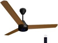 Colorbot Stella BLDC Ceiling Fans 1200mm | BEE 5 Star Rated Power Saver | AeroQuiet+ Technology | 370 RPM | Remote Control (Boost, Timer, LED, Reverse Mode) | 4 Years Warranty (Urban Oak)