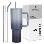 CYNVEXA Tumbler with lid and Straw 1200ML Cup Stainless Steel Vacuum Insulated Tumbler for Water, Iced Tea or Coffee 1.2L Office Gym Travelling (Stone Wash)