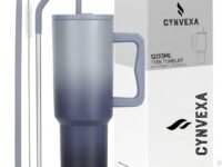 CYNVEXA Tumbler with lid and Straw 1200ML Cup Stainless Steel Vacuum Insulated Tumbler for Water, Iced Tea or Coffee 1.2L Office Gym Travelling (Stone Wash)
