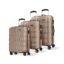 Aristocrat Comet 8 Wheel Set of 3 (Small+Medium+Large) Hard Case Trolley Bag | Combination Lock | Tough And Durable Polycarbonate Luggage | 3 Year International Warranty|Suitcase for Travel| Champagne