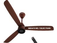 atomberg Renesa Enzel 1200mm BLDC Ceiling Fan with Remote | 5 star | Advance Air+ Technology | LED Speed Indicator | Low Noise | Sleek Design | Power Saving | 3 Year Warranty | Gloss Brown