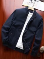 TAGAS Men's Regular Jacket Fit For Casual Wear || Low-Cut Standing Collar || Full Sleeve | Latest Stylish Jacket For Men ||Regular Fit Zip-Up Casual jacket|| bomber jacket for men(MJ-9015)