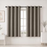 HOMEMONDE Room Darkening Curtain for Window 5 Feet Single Pcs - Heavy Polyester 75% Blackout Thick Curtains, Room Privacy and Thermal Insulation - (Urban Ash - 60 Inches)