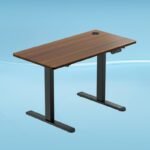 The Sleep Company - AeroPlus Electric Height Adjustable Desk | Ergonomic Work from Home Table | 4 Memory Presets | 2 Years Warranty | 1200 x 600 Thick Top | Free Installation | Wooden & Black