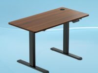The Sleep Company - AeroPlus Electric Height Adjustable Desk | Ergonomic Work from Home Table | 4 Memory Presets | 2 Years Warranty | 1200 x 600 Thick Top | Free Installation | Wooden & Black