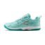 Hundred Raze Badminton Shoes (Non Marking) | Also Perfect for Squash, Table Tennis, & Indoor Sports | Lightweight & Durable | X-Cushion, Active Grip Sole (Turquoise/Orange/White ; 1 UK)