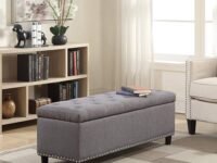 Urban Design Organizer Stool Chest Storage Box with Lid/Multi-Functional Collapsible Ottoman Footrest Seat Footstool
