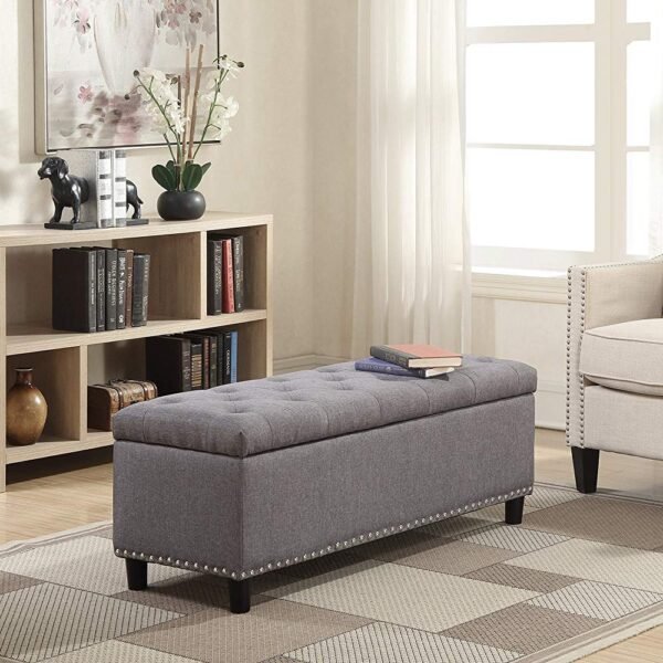 Urban Design Organizer Stool Chest Storage Box with Lid/Multi-Functional Collapsible Ottoman Footrest Seat Footstool