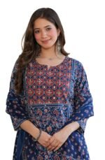 Amayra Women's Pure Cotton Printed Straight Kurta Set with Palazzo Pants & Dupatta|Ethnic wear|Kurti Suit Set for Women