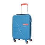American Tourister Upland Sport 55 CM Small Carry-On Polypropylene (PP) Hard 4 Wheels Spinner Luggage/Suitcase/Trolley Bag for Travel (Mediterranian Blue)