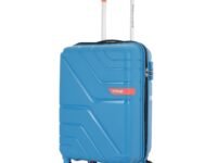 American Tourister Upland Sport 55 CM Small Carry-On Polypropylene (PP) Hard 4 Wheels Spinner Luggage/Suitcase/Trolley Bag for Travel (Mediterranian Blue)